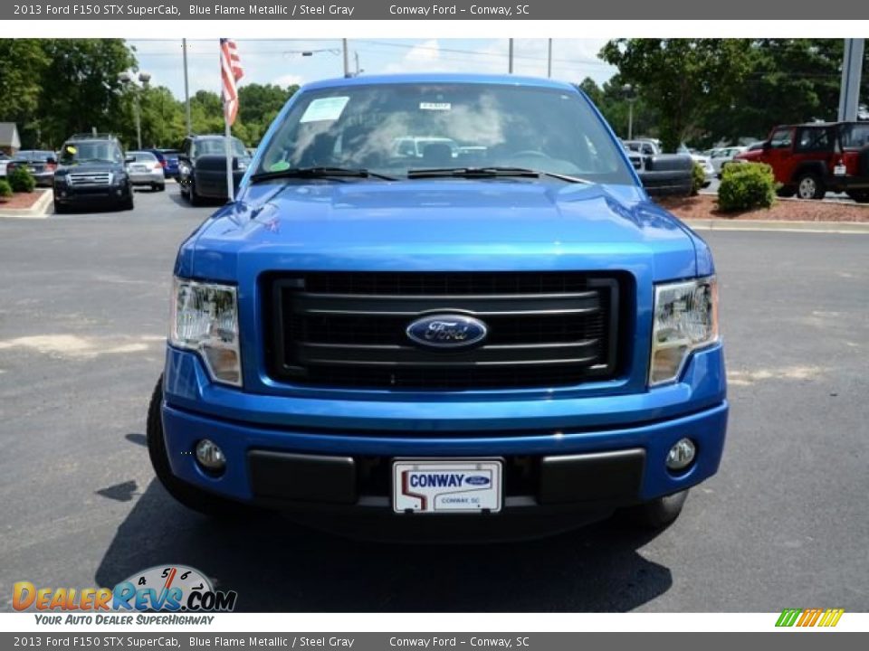 2013 Ford F150 STX SuperCab Blue Flame Metallic / Steel Gray Photo #2