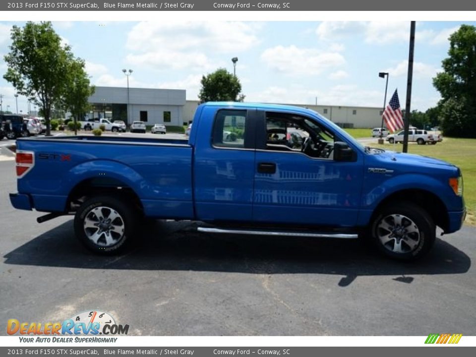 2013 Ford F150 STX SuperCab Blue Flame Metallic / Steel Gray Photo #4