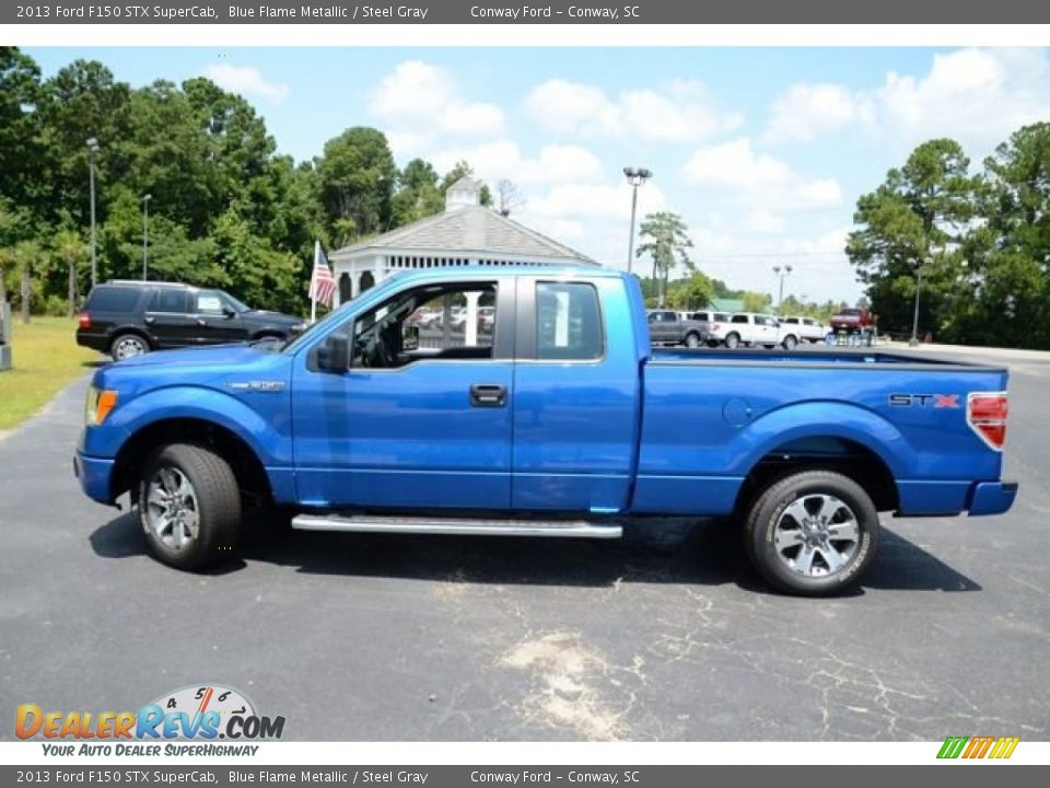 2013 Ford F150 STX SuperCab Blue Flame Metallic / Steel Gray Photo #8