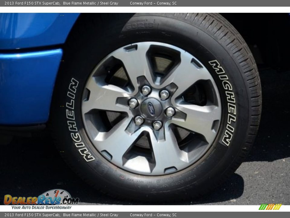 2013 Ford F150 STX SuperCab Blue Flame Metallic / Steel Gray Photo #9