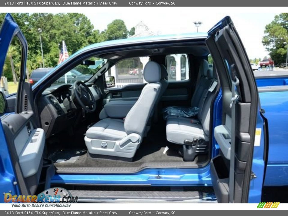 2013 Ford F150 STX SuperCab Blue Flame Metallic / Steel Gray Photo #10