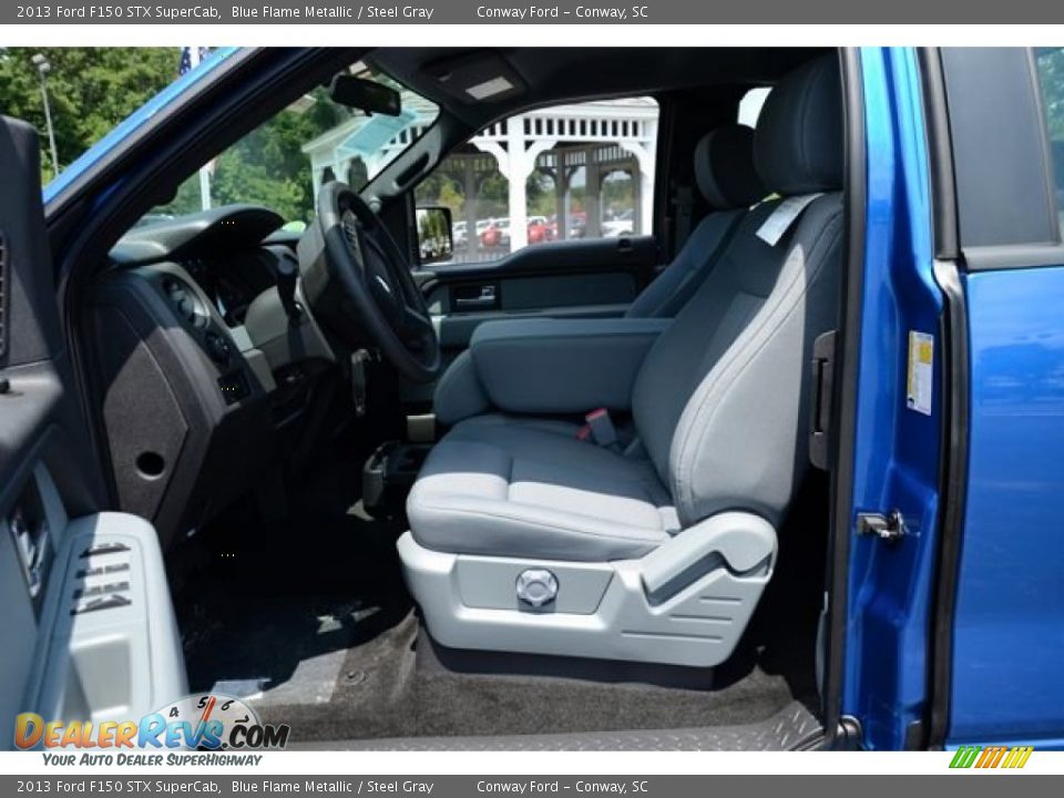 2013 Ford F150 STX SuperCab Blue Flame Metallic / Steel Gray Photo #16