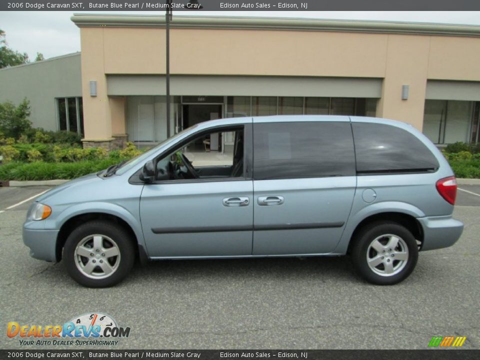 2006 Dodge Caravan SXT Butane Blue Pearl / Medium Slate Gray Photo #1