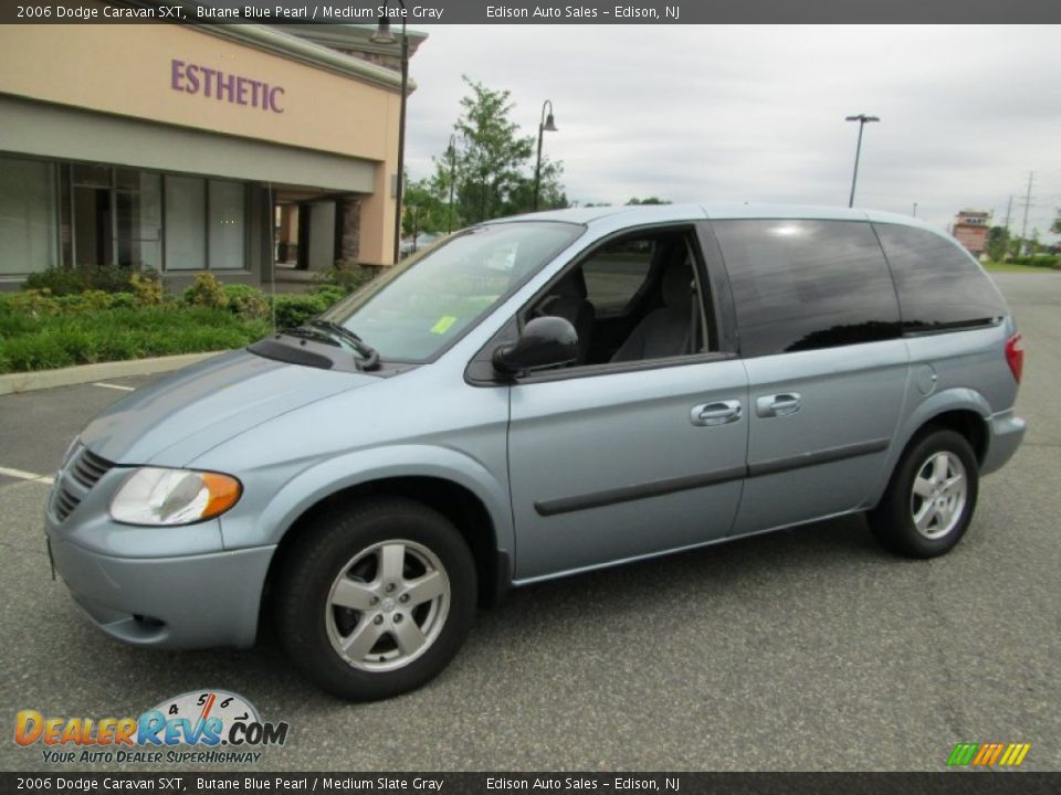2006 Dodge Caravan SXT Butane Blue Pearl / Medium Slate Gray Photo #3