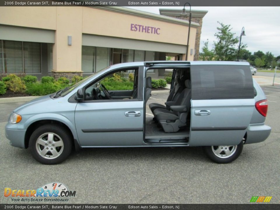 2006 Dodge Caravan SXT Butane Blue Pearl / Medium Slate Gray Photo #4