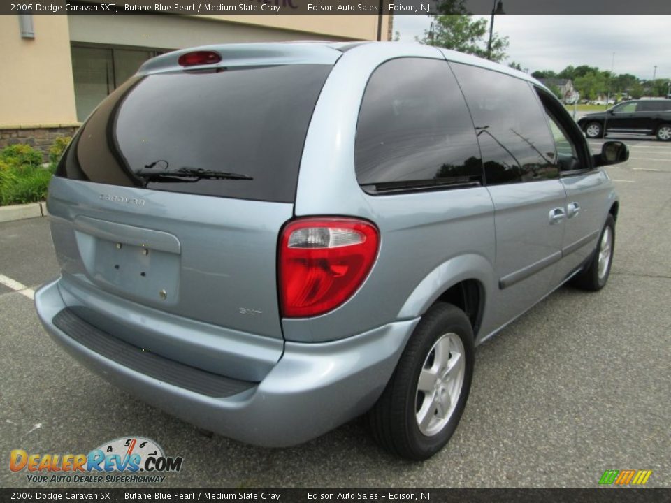 2006 Dodge Caravan SXT Butane Blue Pearl / Medium Slate Gray Photo #8