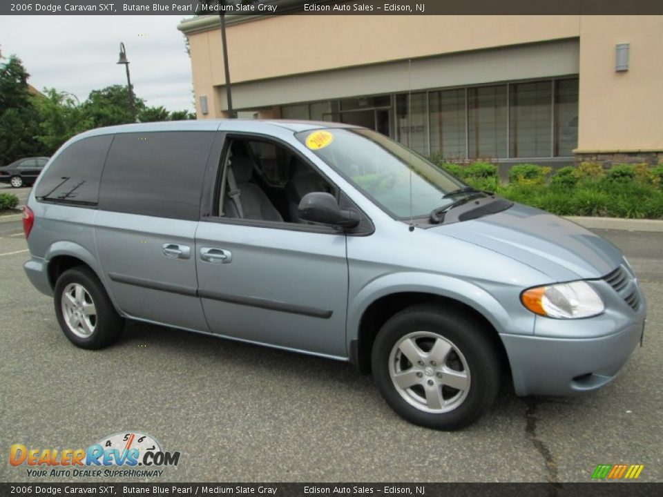 2006 Dodge Caravan SXT Butane Blue Pearl / Medium Slate Gray Photo #12