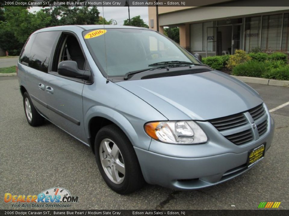 2006 Dodge Caravan SXT Butane Blue Pearl / Medium Slate Gray Photo #13