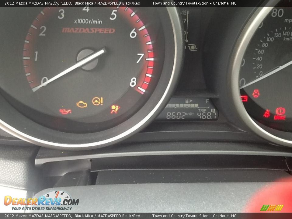 2012 Mazda MAZDA3 MAZDASPEED3 Black Mica / MAZDASPEED Black/Red Photo #8