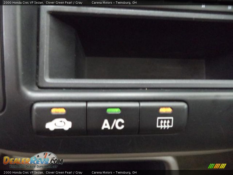 2000 Honda Civic VP Sedan Clover Green Pearl / Gray Photo #14