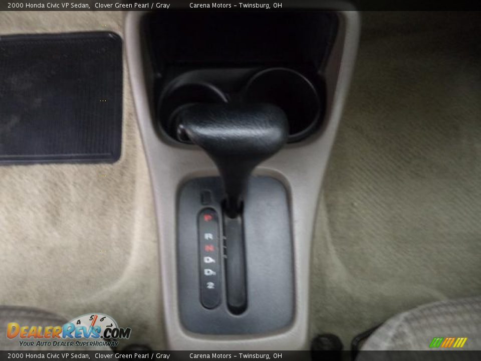 2000 Honda Civic VP Sedan Clover Green Pearl / Gray Photo #16