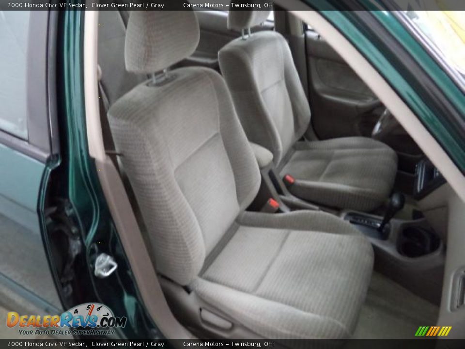 2000 Honda Civic VP Sedan Clover Green Pearl / Gray Photo #18