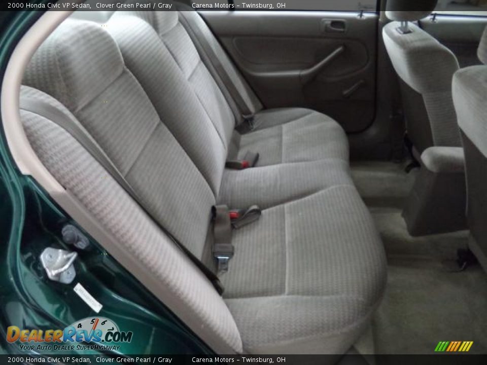 2000 Honda Civic VP Sedan Clover Green Pearl / Gray Photo #20