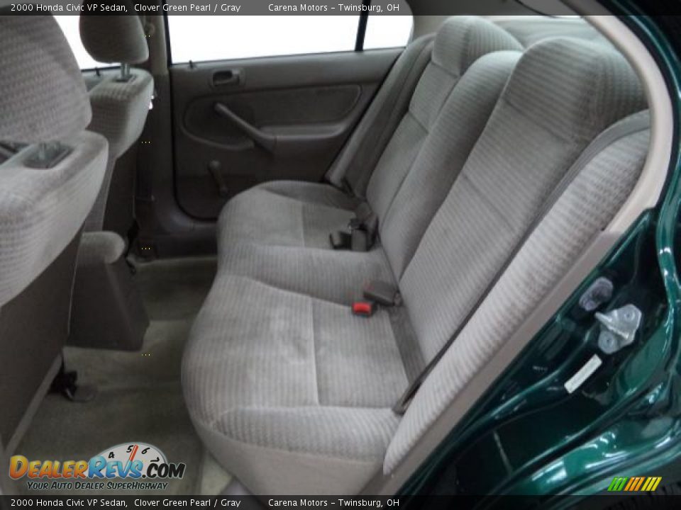 2000 Honda Civic VP Sedan Clover Green Pearl / Gray Photo #21
