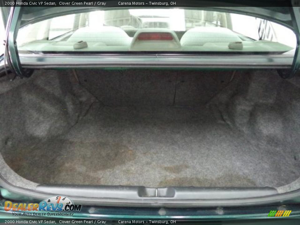 2000 Honda Civic VP Sedan Clover Green Pearl / Gray Photo #22