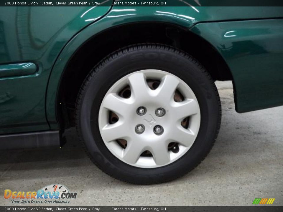 2000 Honda Civic VP Sedan Clover Green Pearl / Gray Photo #23