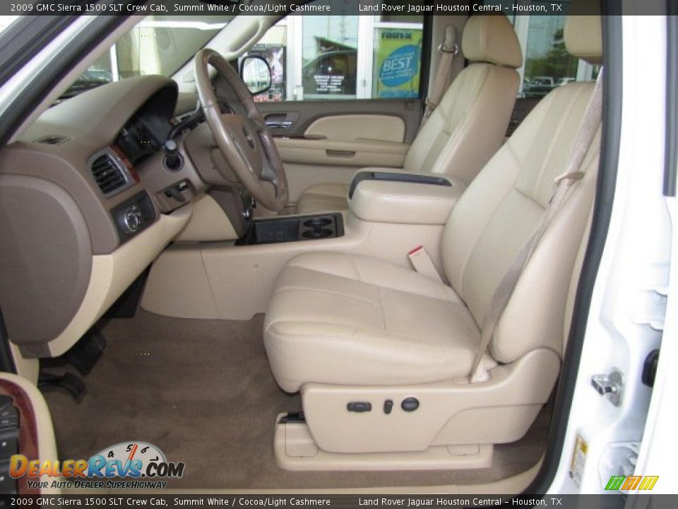 Front Seat of 2009 GMC Sierra 1500 SLT Crew Cab Photo #2