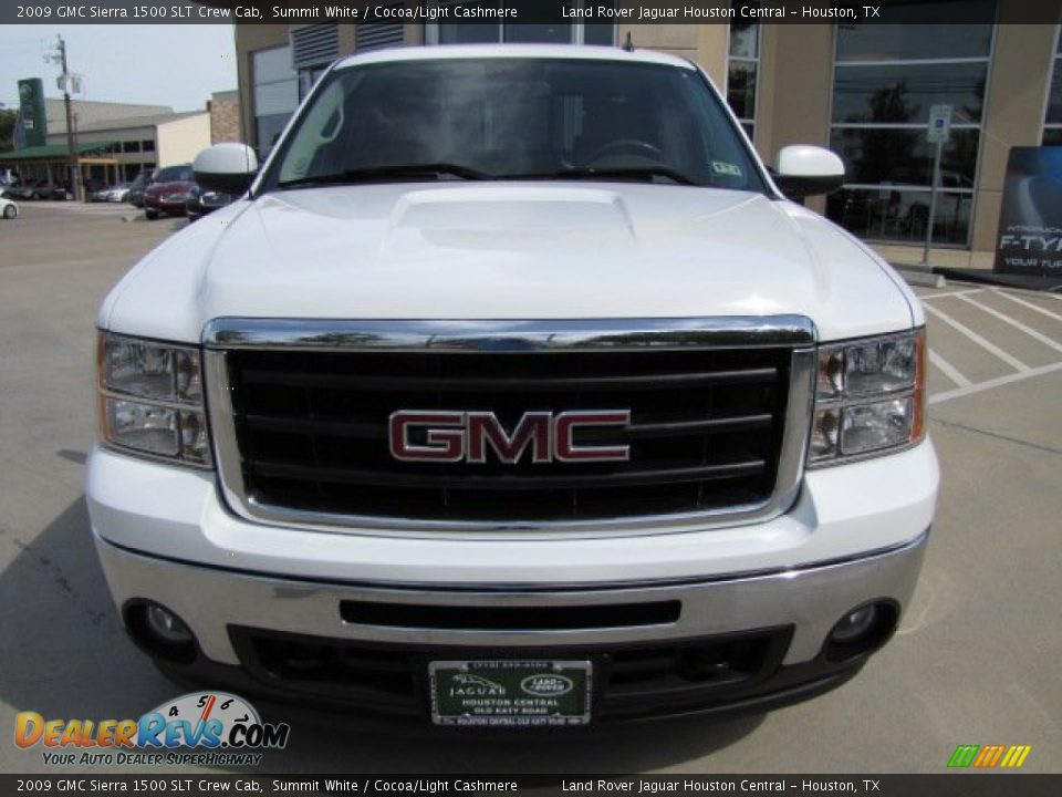 2009 GMC Sierra 1500 SLT Crew Cab Summit White / Cocoa/Light Cashmere Photo #6