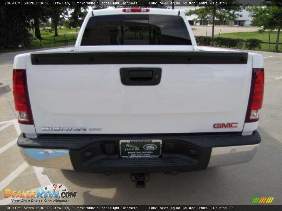 2009 GMC Sierra 1500 SLT Crew Cab Summit White / Cocoa/Light Cashmere Photo #9