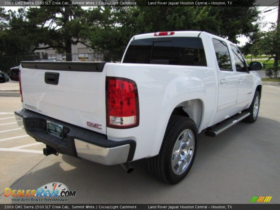 2009 GMC Sierra 1500 SLT Crew Cab Summit White / Cocoa/Light Cashmere Photo #11