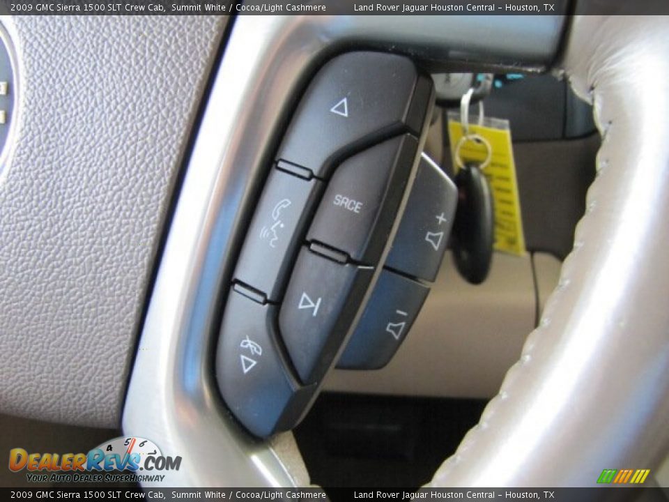 2009 GMC Sierra 1500 SLT Crew Cab Summit White / Cocoa/Light Cashmere Photo #17