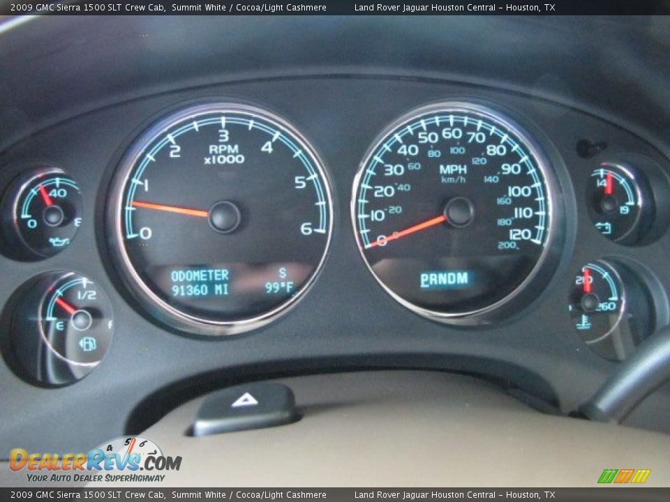 2009 GMC Sierra 1500 SLT Crew Cab Gauges Photo #18