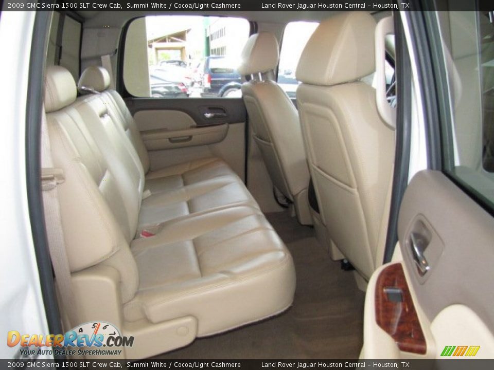 2009 GMC Sierra 1500 SLT Crew Cab Summit White / Cocoa/Light Cashmere Photo #28
