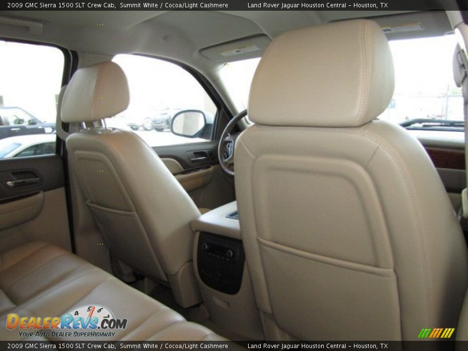 2009 GMC Sierra 1500 SLT Crew Cab Summit White / Cocoa/Light Cashmere Photo #29