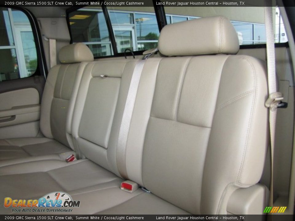 2009 GMC Sierra 1500 SLT Crew Cab Summit White / Cocoa/Light Cashmere Photo #30