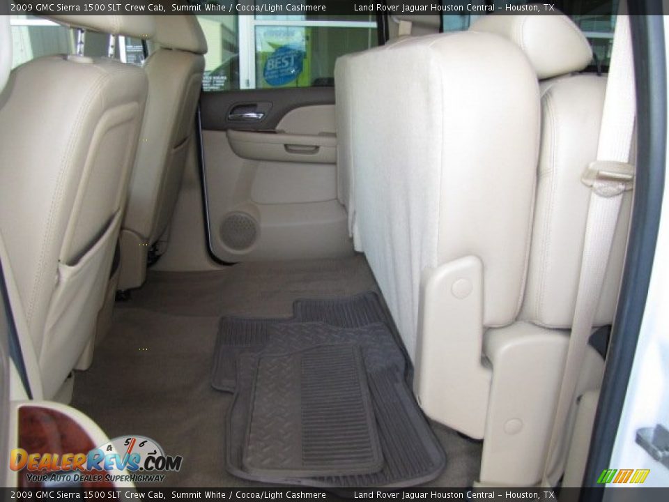 2009 GMC Sierra 1500 SLT Crew Cab Summit White / Cocoa/Light Cashmere Photo #31