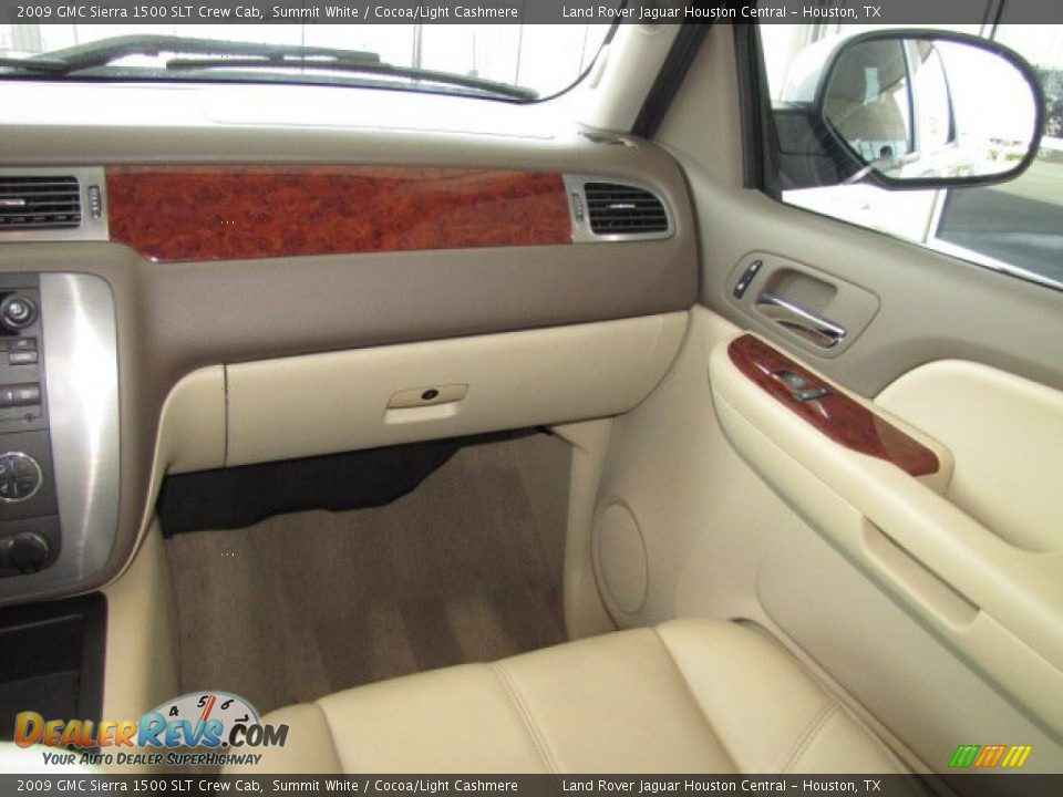 2009 GMC Sierra 1500 SLT Crew Cab Summit White / Cocoa/Light Cashmere Photo #35
