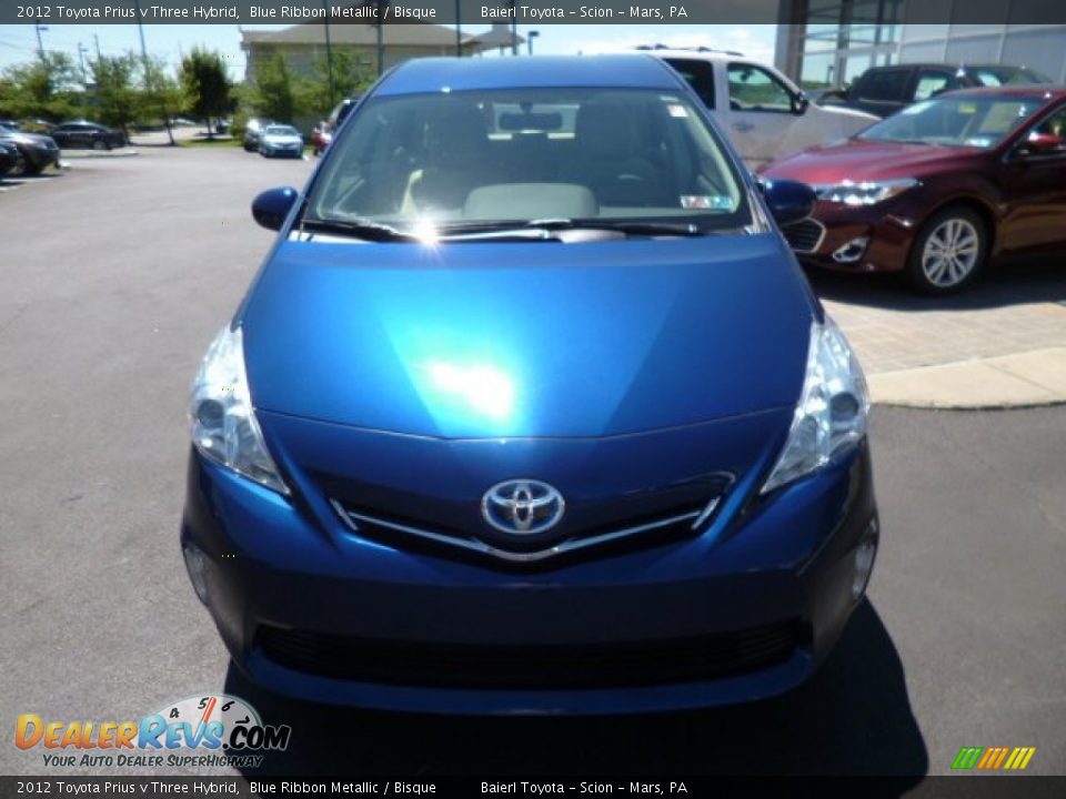 2012 Toyota Prius v Three Hybrid Blue Ribbon Metallic / Bisque Photo #2