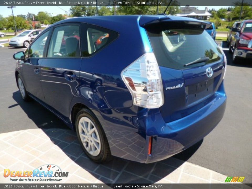 2012 Toyota Prius v Three Hybrid Blue Ribbon Metallic / Bisque Photo #5
