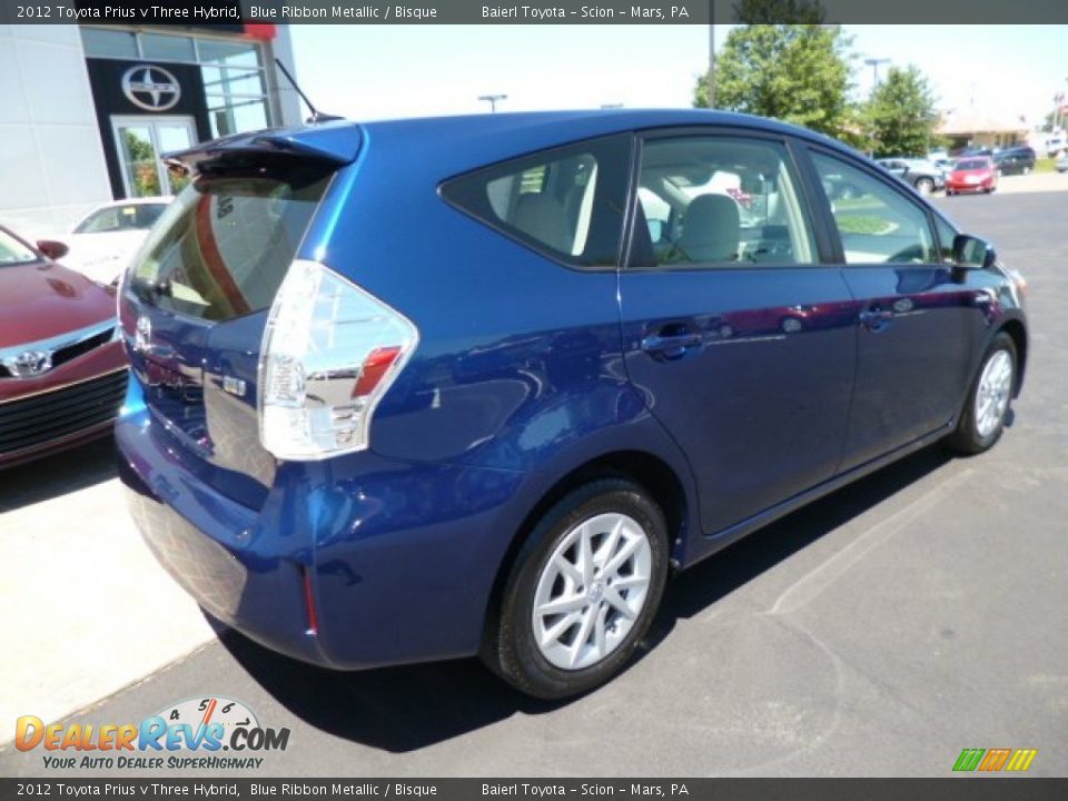 2012 Toyota Prius v Three Hybrid Blue Ribbon Metallic / Bisque Photo #7