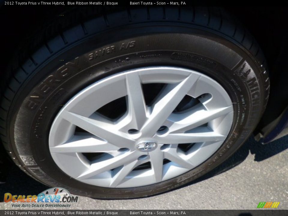 2012 Toyota Prius v Three Hybrid Blue Ribbon Metallic / Bisque Photo #9