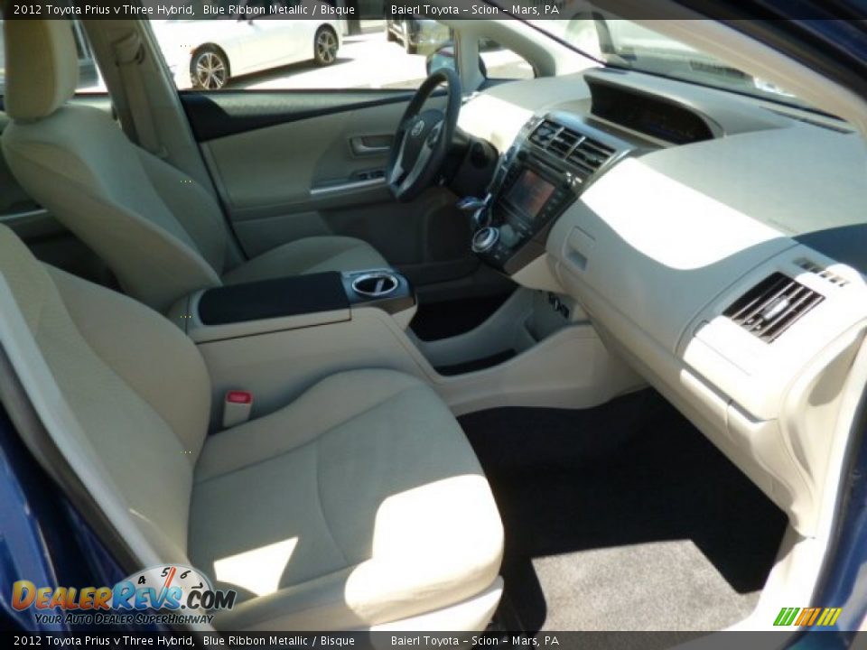 2012 Toyota Prius v Three Hybrid Blue Ribbon Metallic / Bisque Photo #10