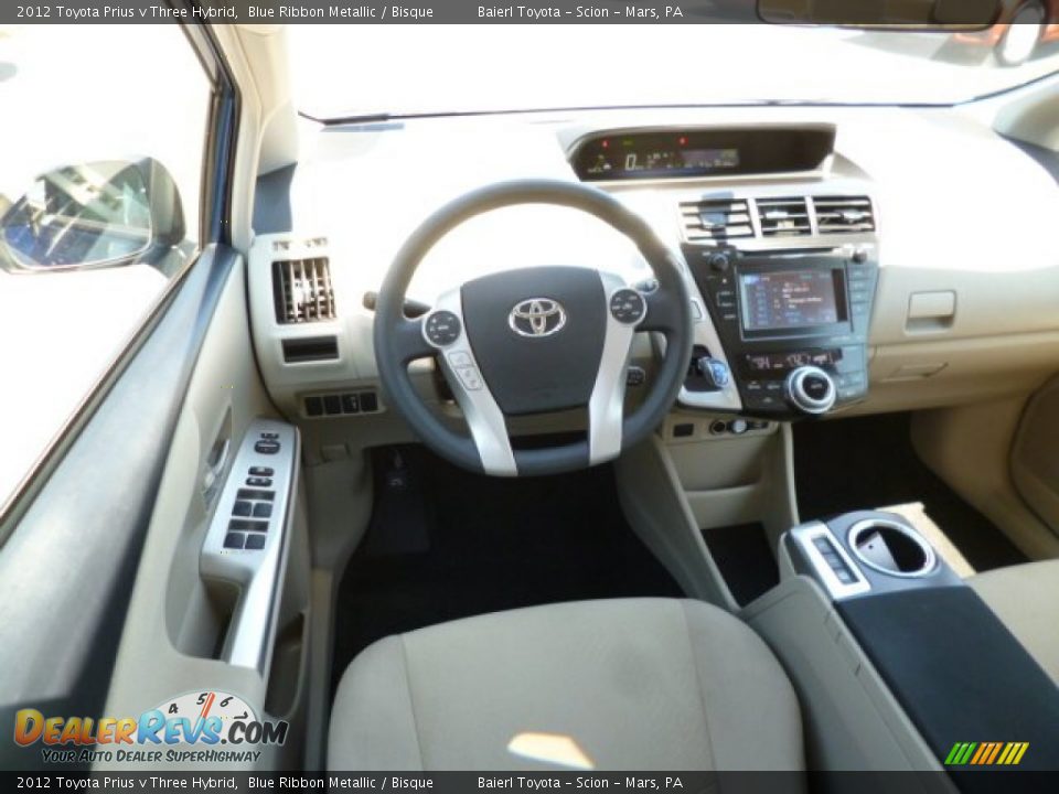 2012 Toyota Prius v Three Hybrid Blue Ribbon Metallic / Bisque Photo #14