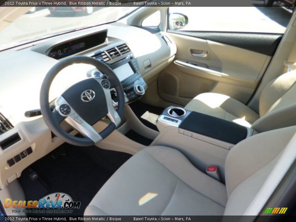 2012 Toyota Prius v Three Hybrid Blue Ribbon Metallic / Bisque Photo #16