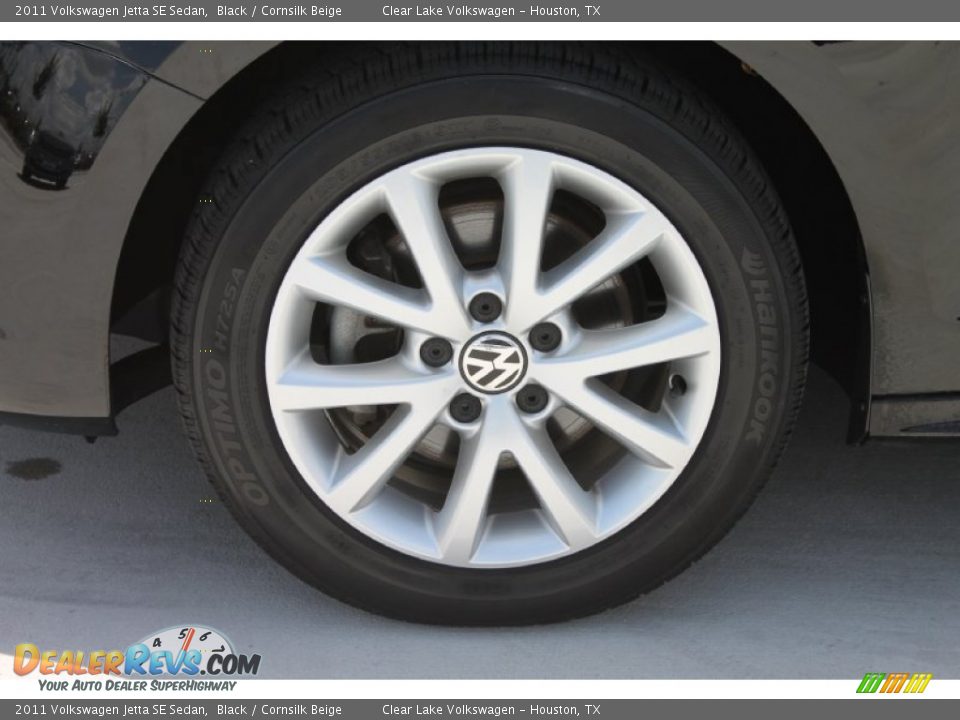 2011 Volkswagen Jetta SE Sedan Black / Cornsilk Beige Photo #4