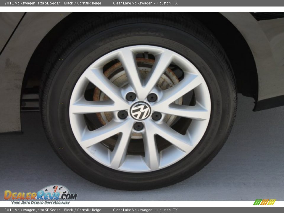 2011 Volkswagen Jetta SE Sedan Black / Cornsilk Beige Photo #6