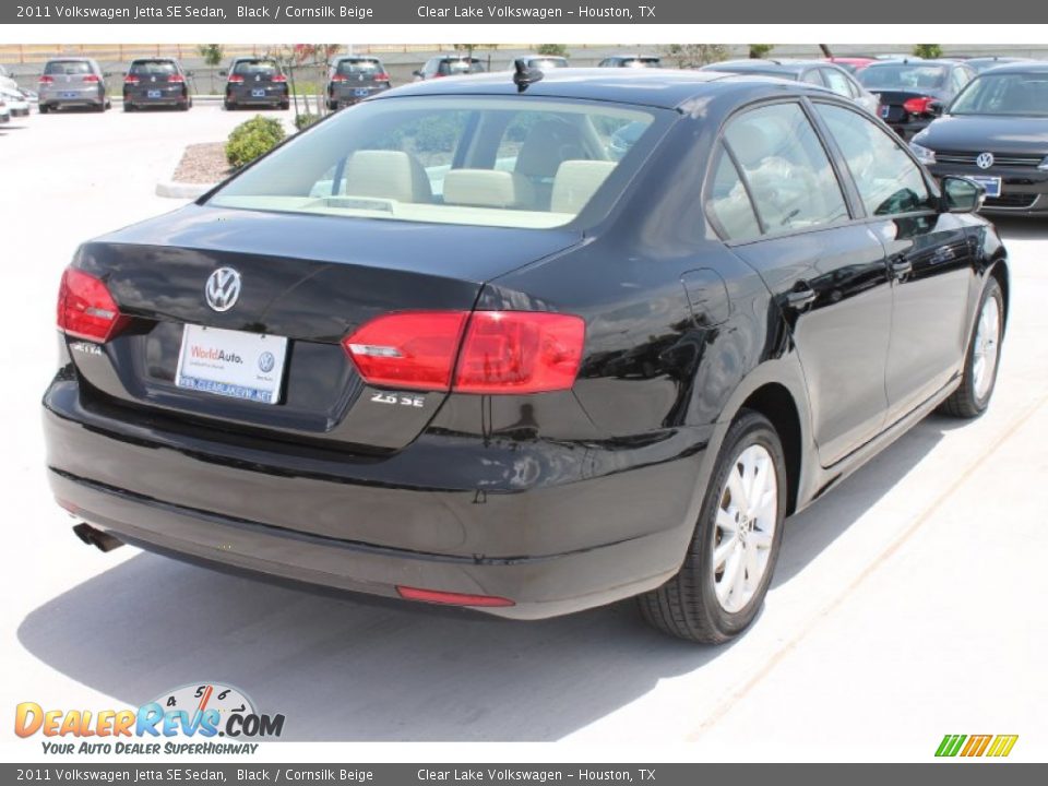 2011 Volkswagen Jetta SE Sedan Black / Cornsilk Beige Photo #9