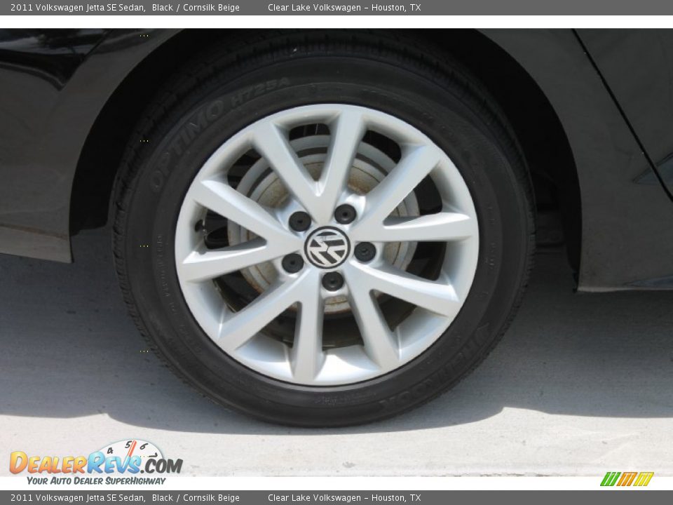 2011 Volkswagen Jetta SE Sedan Black / Cornsilk Beige Photo #10