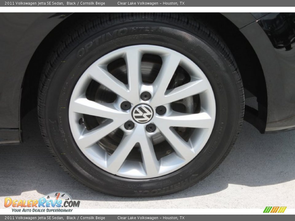 2011 Volkswagen Jetta SE Sedan Black / Cornsilk Beige Photo #12