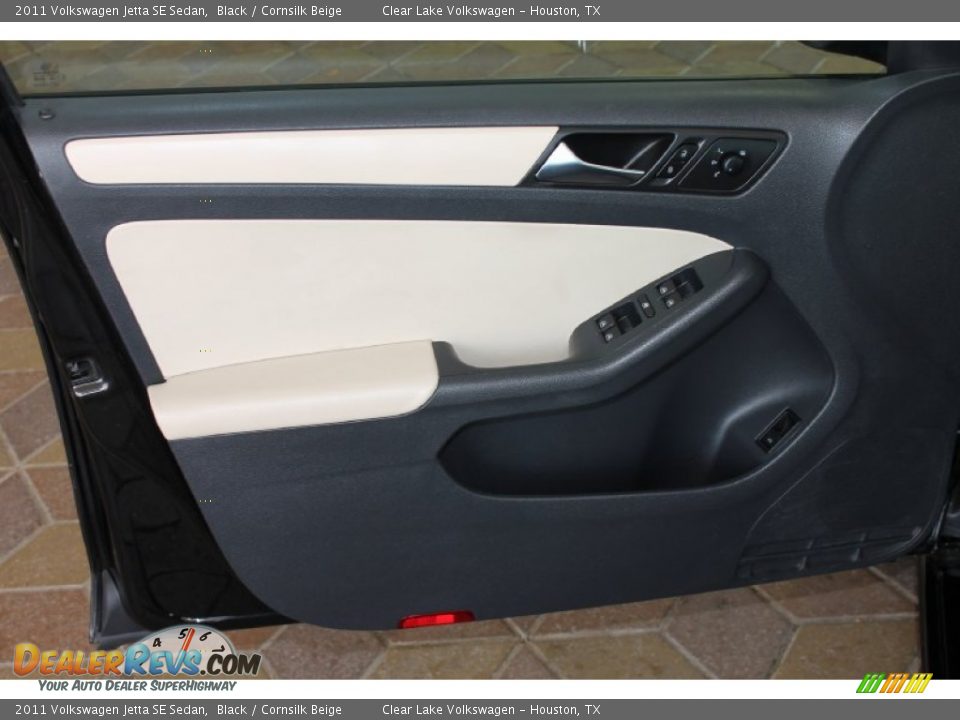 2011 Volkswagen Jetta SE Sedan Black / Cornsilk Beige Photo #13