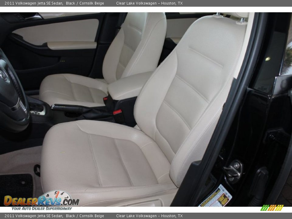 2011 Volkswagen Jetta SE Sedan Black / Cornsilk Beige Photo #15
