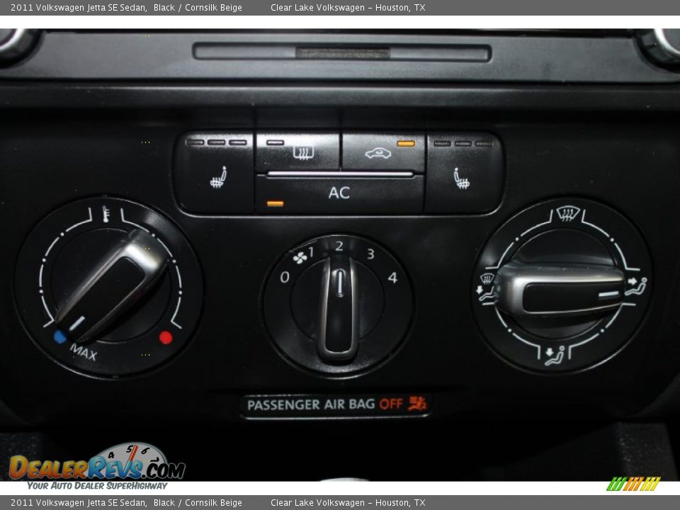 2011 Volkswagen Jetta SE Sedan Black / Cornsilk Beige Photo #24