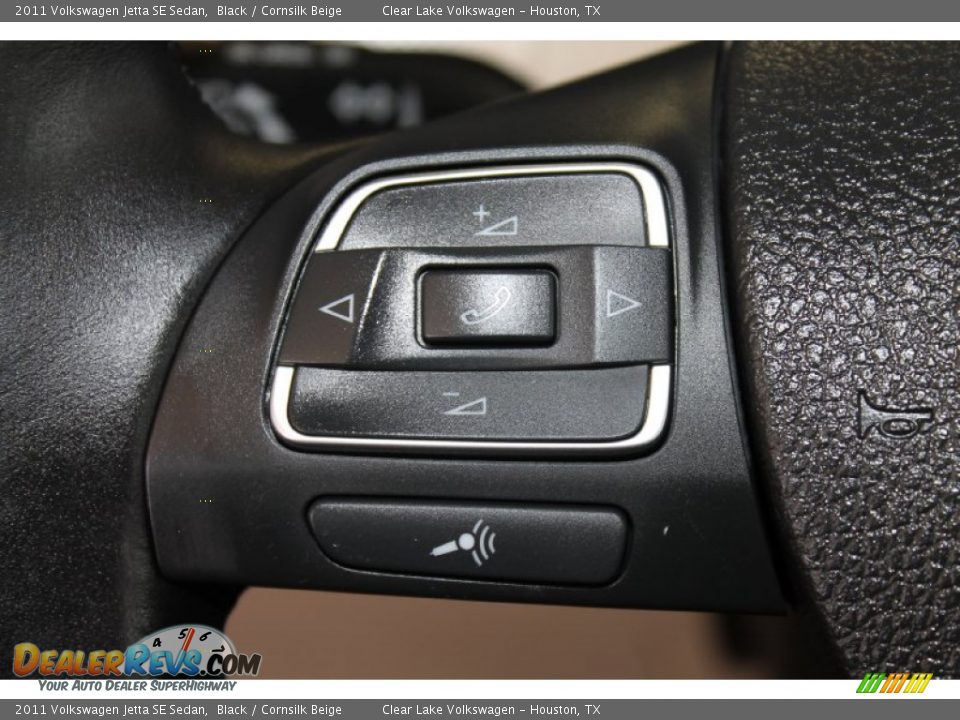 2011 Volkswagen Jetta SE Sedan Black / Cornsilk Beige Photo #28