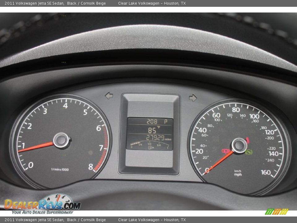 2011 Volkswagen Jetta SE Sedan Black / Cornsilk Beige Photo #29