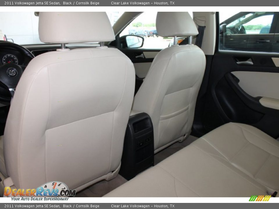 2011 Volkswagen Jetta SE Sedan Black / Cornsilk Beige Photo #32