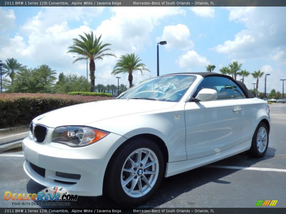 Front 3/4 View of 2011 BMW 1 Series 128i Convertible Photo #3